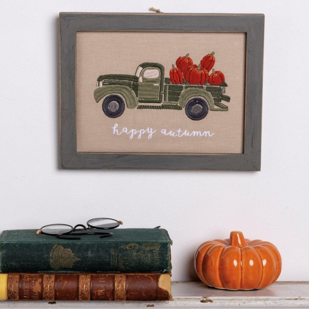 Happy Autumn Stitchery Wall Art